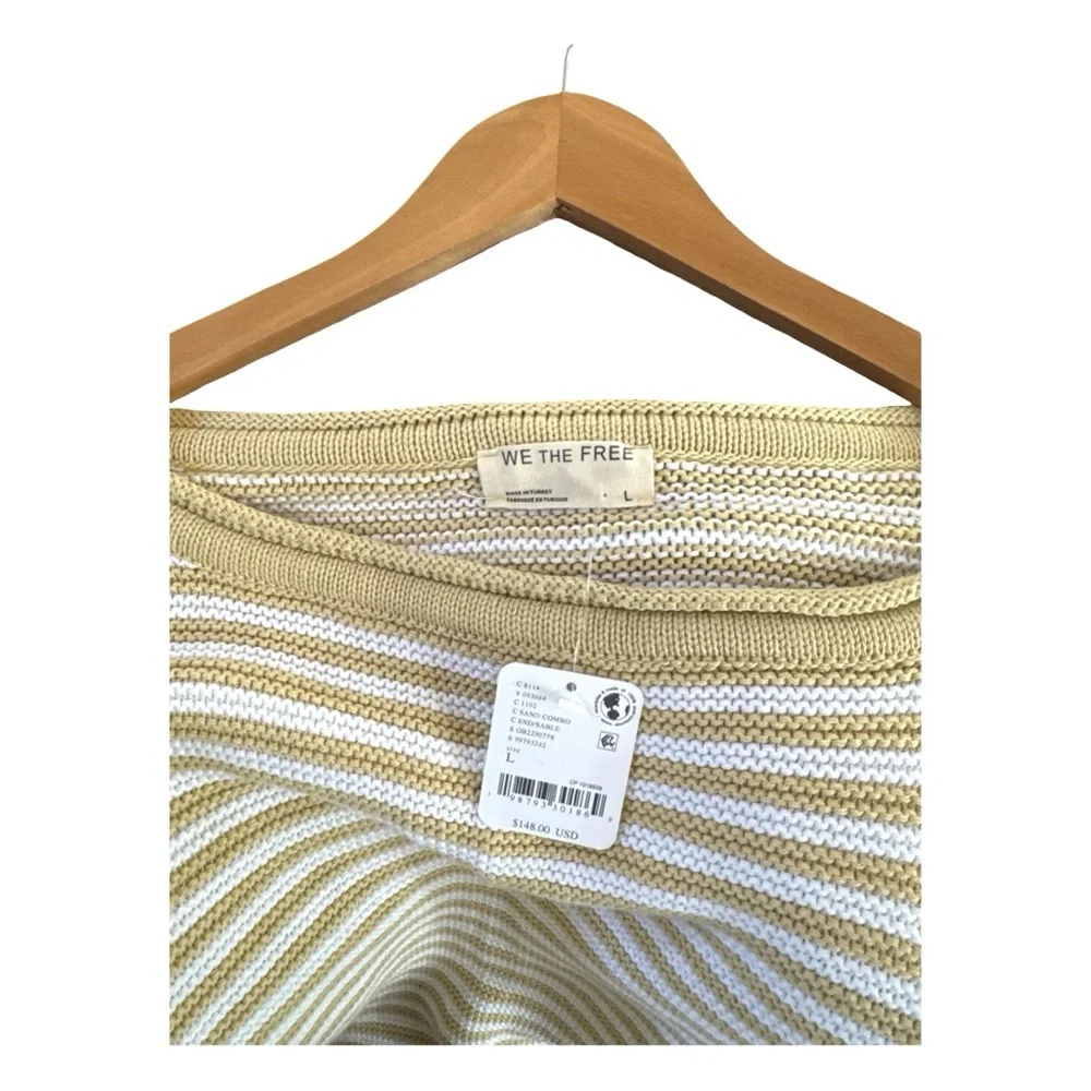 NWT WE THE FREE Asher Striped Pullover Sweater Size Large - Picture 6 of 6